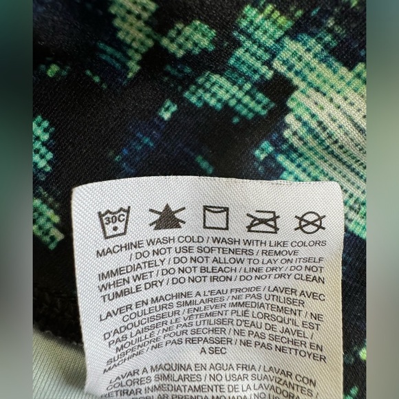 NIKE Dri-Fit Women’s Black,Green, Blue Work Out Pants. Hidden Pocket In Waist  L - Picture 7 of 9